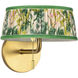 Alora Mood Scout 2 Light 8.13 inch Brushed Gold and Green Linen Wall/Vanity Light Wall Light