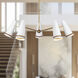 Brickell 5 Light 45 inch Matte White/Hazelnut Leather Chandelier Ceiling Light in Matte White and Hazelnut Leather