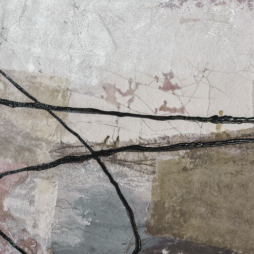 Kinetic Off White with Black and Wood Tone Framed Wall Art