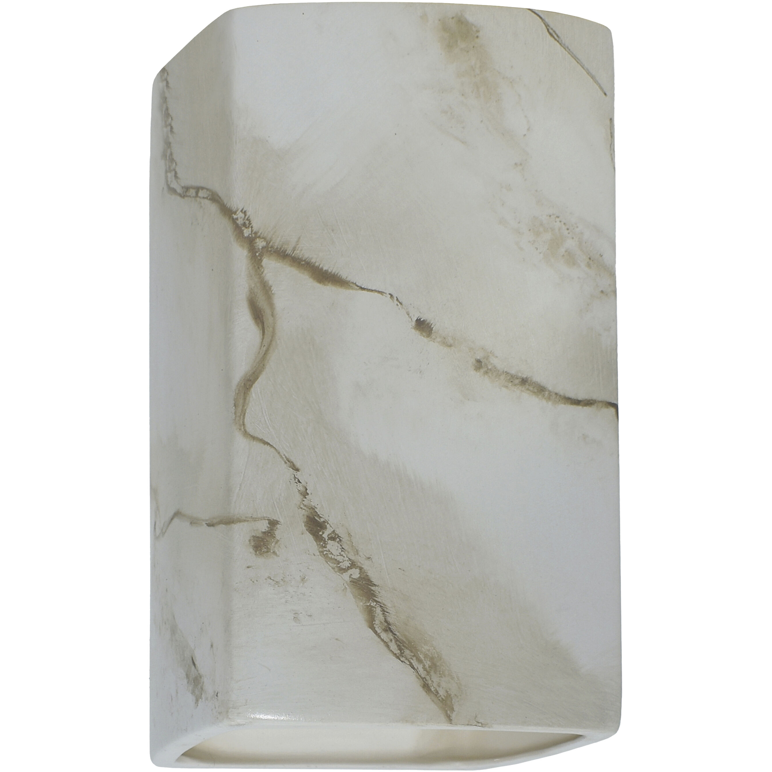 Ambiance Wall Sconce Wall Light in Carrara Marble, Incandescent, Large