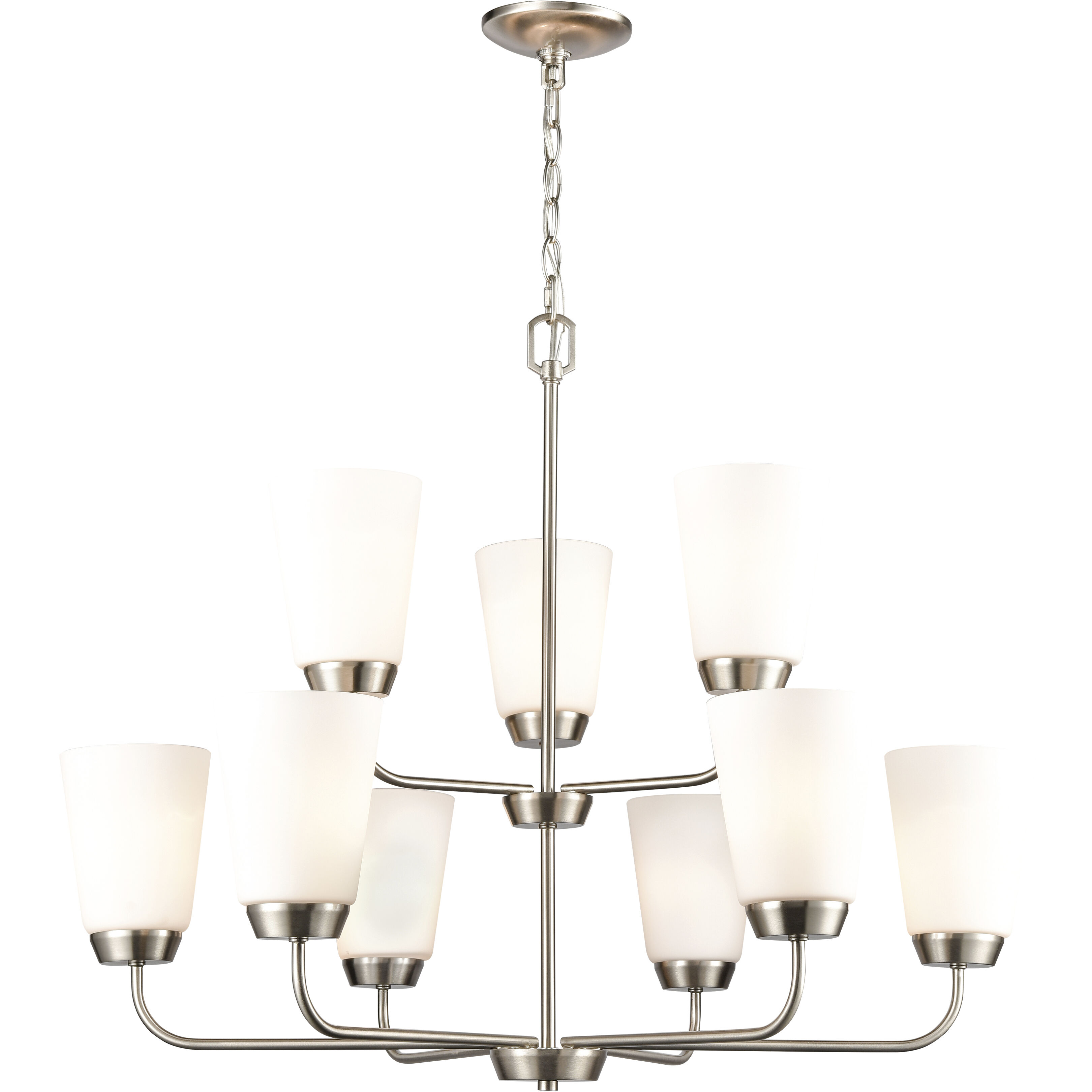 Winslow 9 Light 30 inch Brushed Nickel Chandelier Ceiling Light