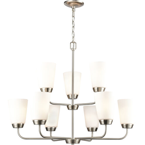 Winslow 9 Light 30 inch Brushed Nickel Chandelier Ceiling Light