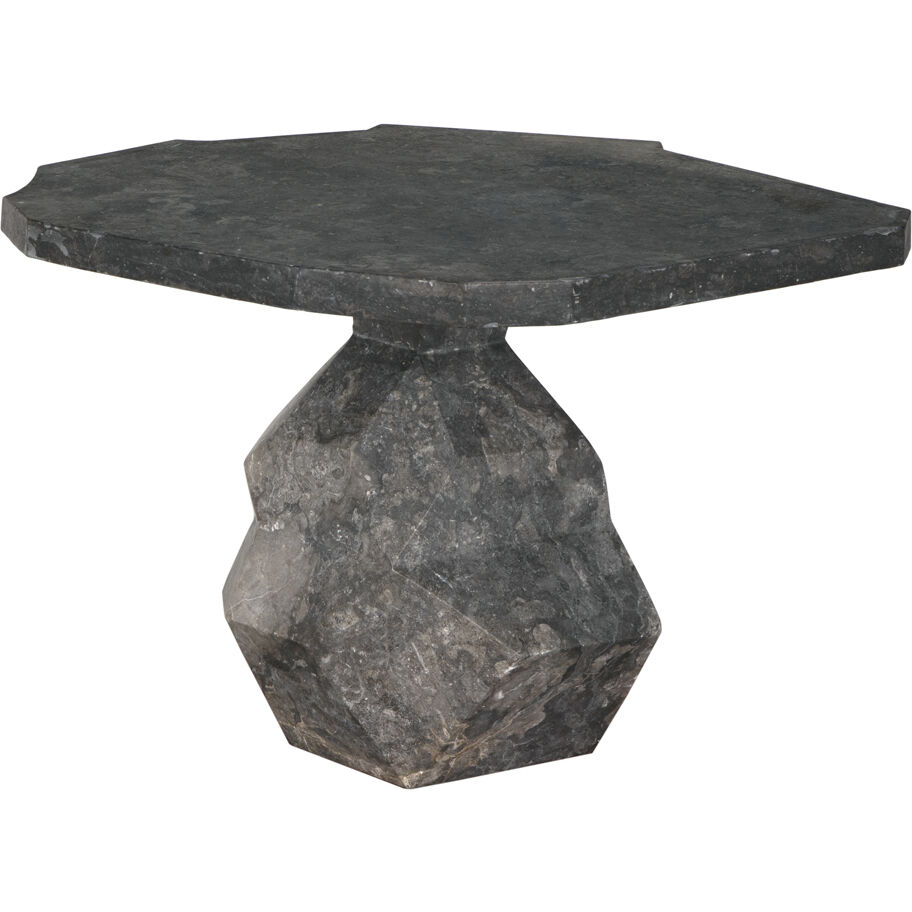 Rind 36 X 31 inch Black Marble Accent Table