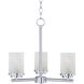 Corona 3 Light 16.5 inch Satin Nickel Single-Tier Chandelier Ceiling Light in Frosted
