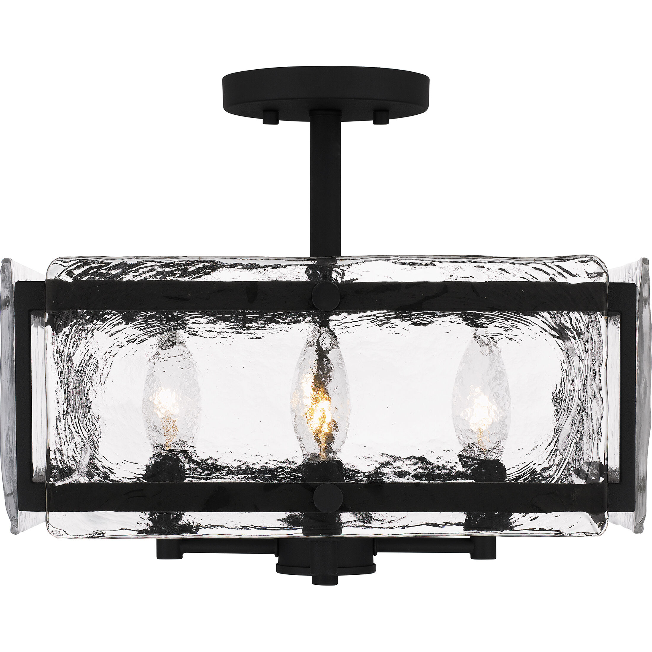 Lancer 4 Light 15 inch Earth Black Semi-Flush Mount Ceiling Light