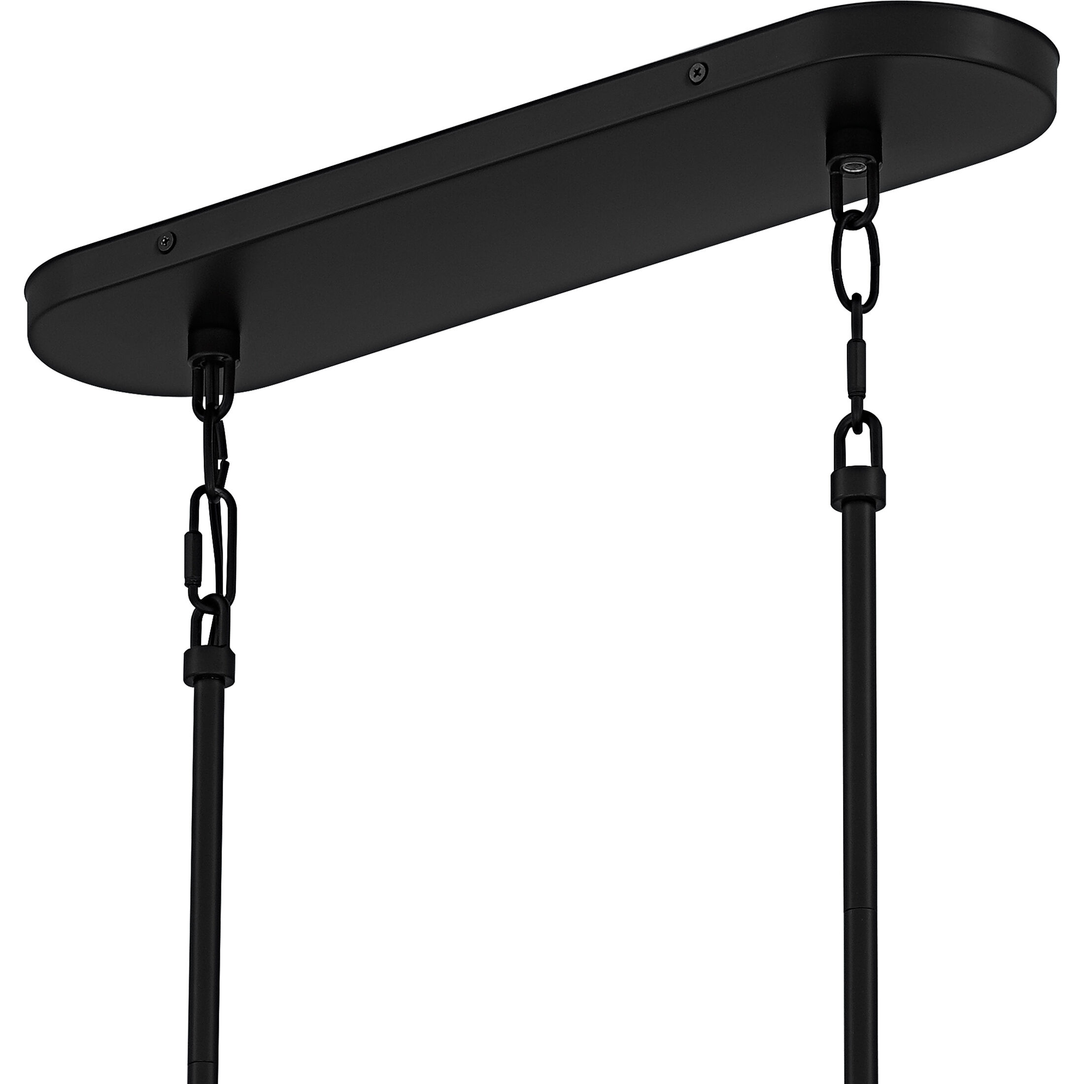 Cassidy 5 Light 43 inch Matte Black Linear Chandelier Ceiling Light, Large
