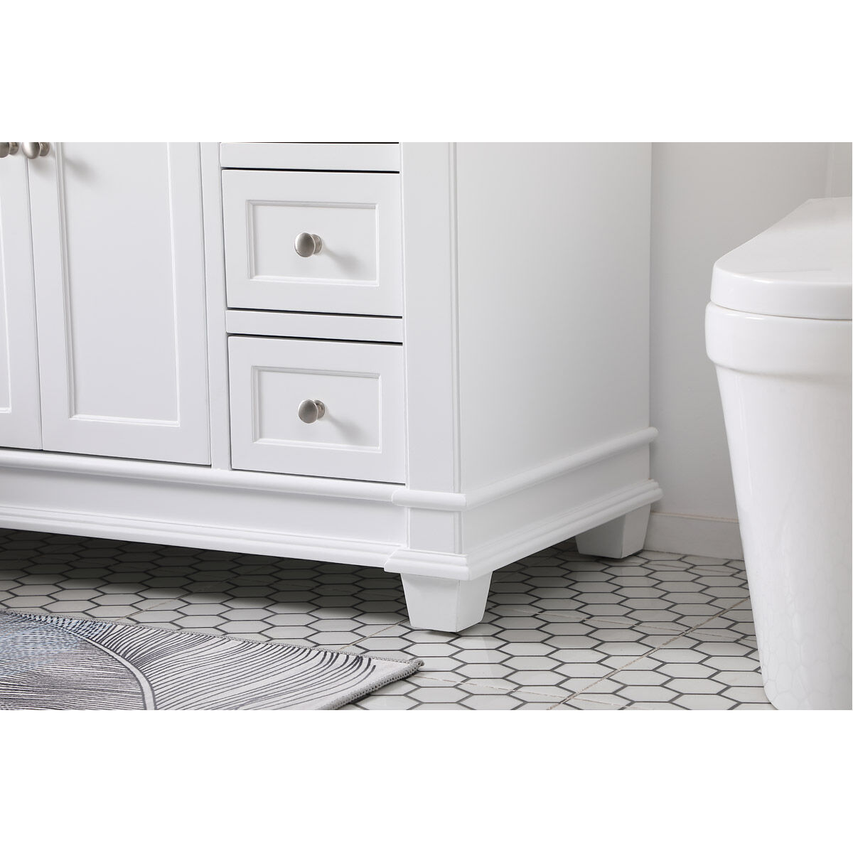 Wesley 48 X 22 X 35 inch White Vanity Sink Set