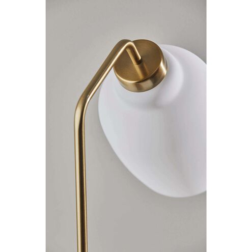 Clara 61 inch 40.00 watt Antique Brass Floor Lamp Portable Light