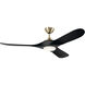 Mylo 60 inch Champagne Bronze with Jet Black Blades Ceiling Fan