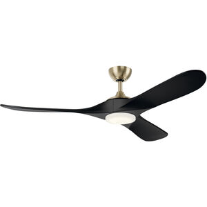 Mylo 60 inch Champagne Bronze with Jet Black Blades Ceiling Fan