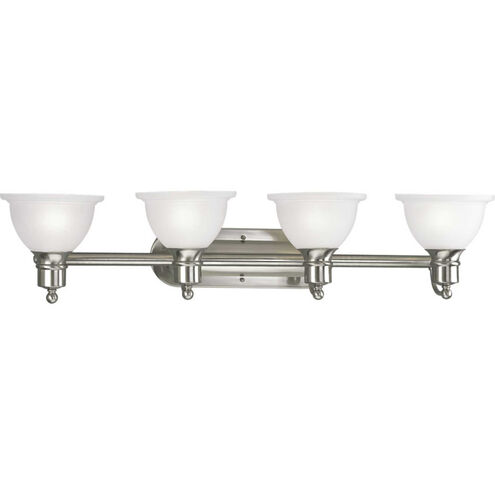 Beacher 4 Light 38 inch Brushed Nickel Bath Vanity Wall Light