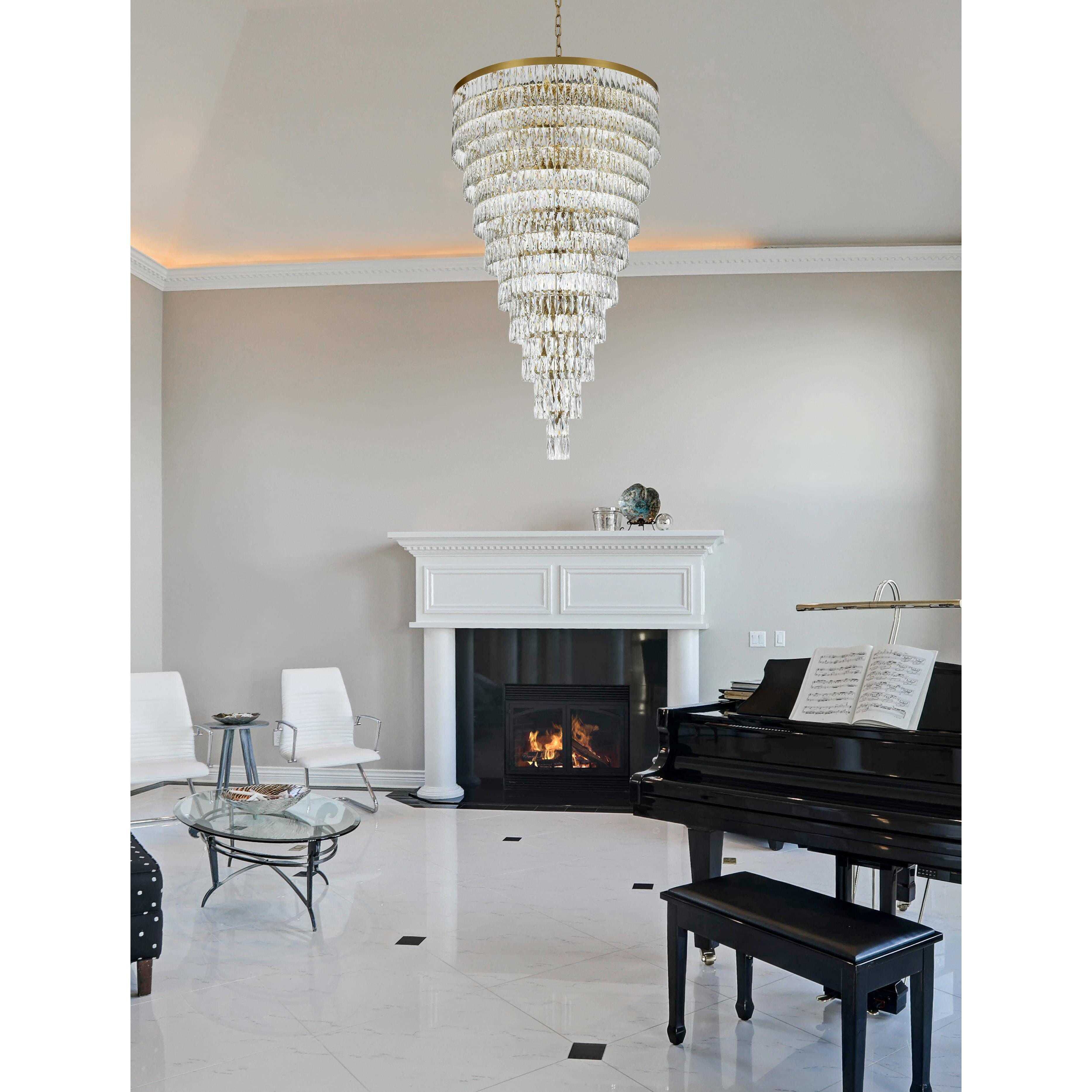 Josephine 61 Light 41 inch Satin Gold Chandelier Ceiling Light