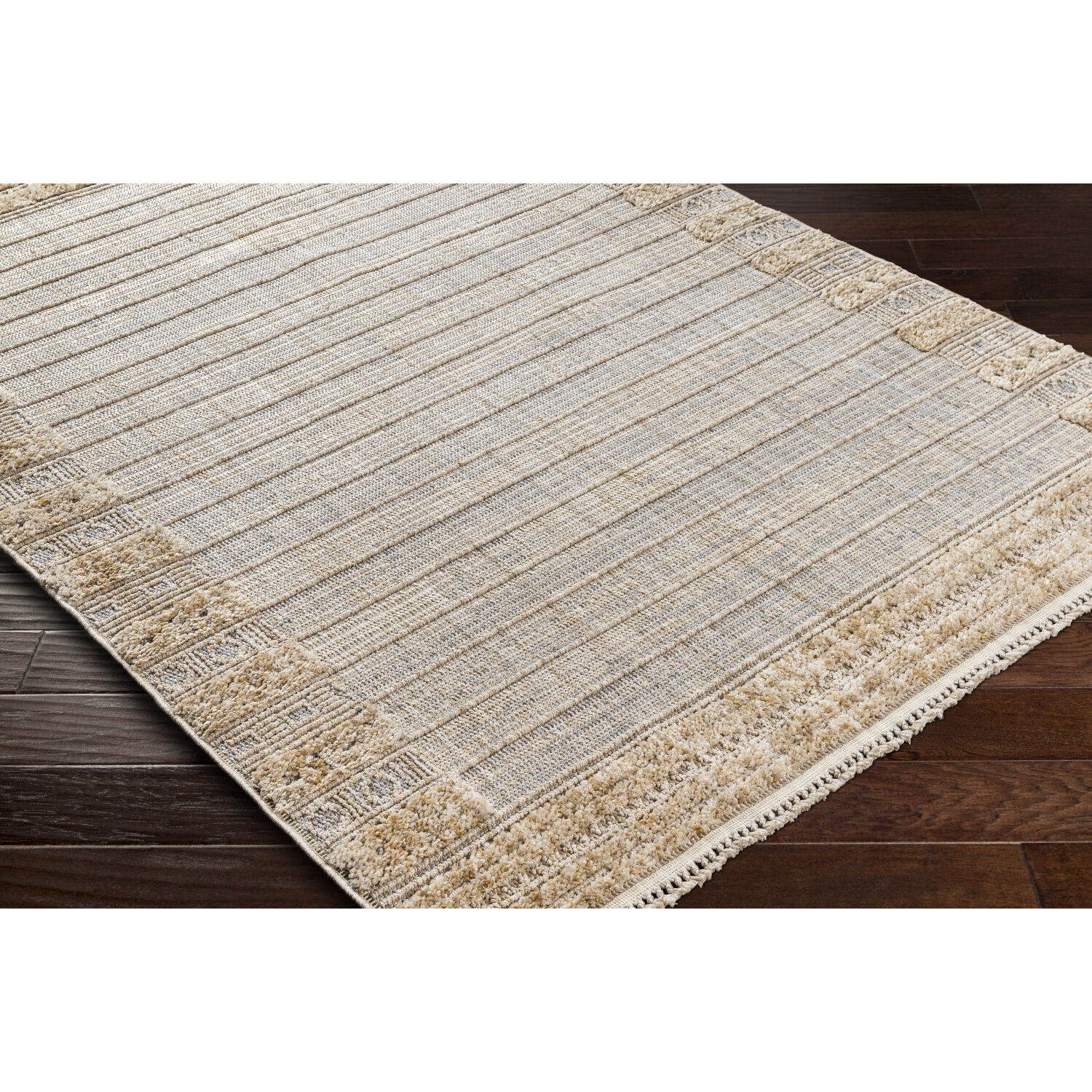Zaragoza 87 X 31 inch Medium Gray Rug, Runner