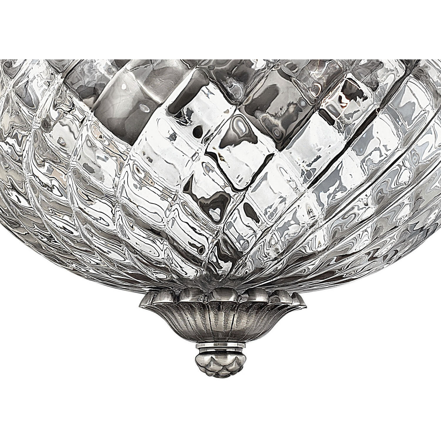 Plantation 2 Light 12 inch Polished Antique Nickel Indoor Bath Flush Mount Ceiling Light