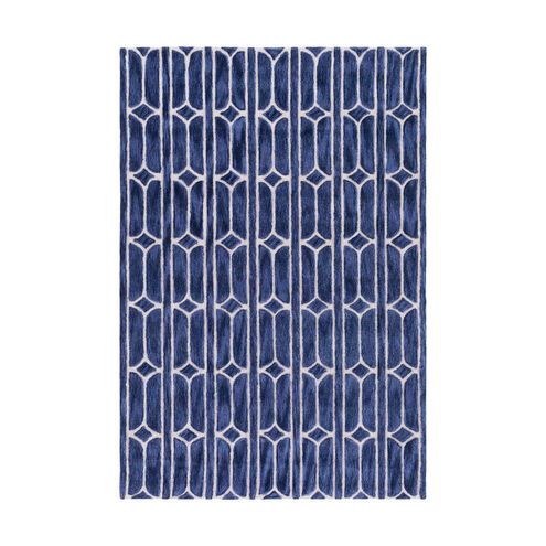 Alexandra 90 X 60 inch Denim/Navy/Ivory Rugs, Polyester