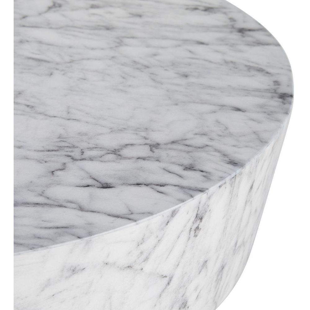 Godwin 32 inch White Faux Marble Coffee Table
