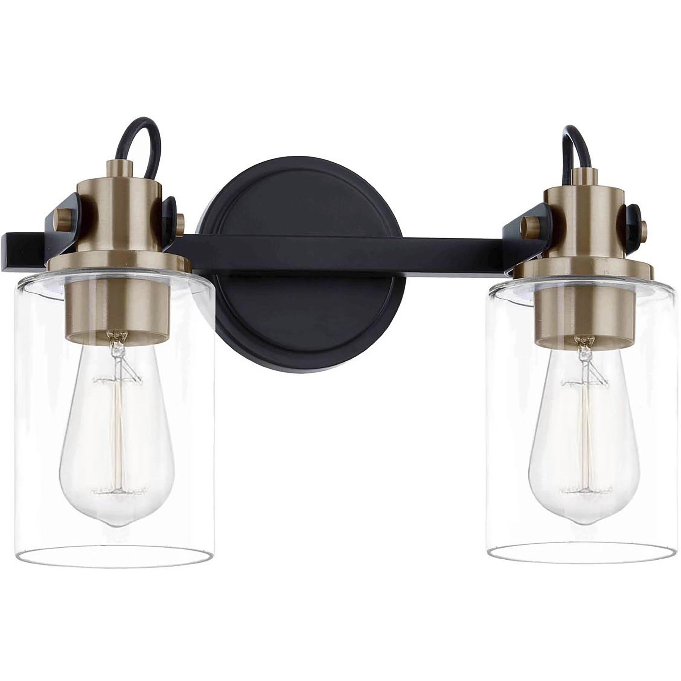 Fusion Collection - Brooklyn Family 13.75 inch Matte Black Bath Bar Wall Light