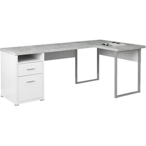 Ramapo 79 X 47 inch White and Grey Computer Desk