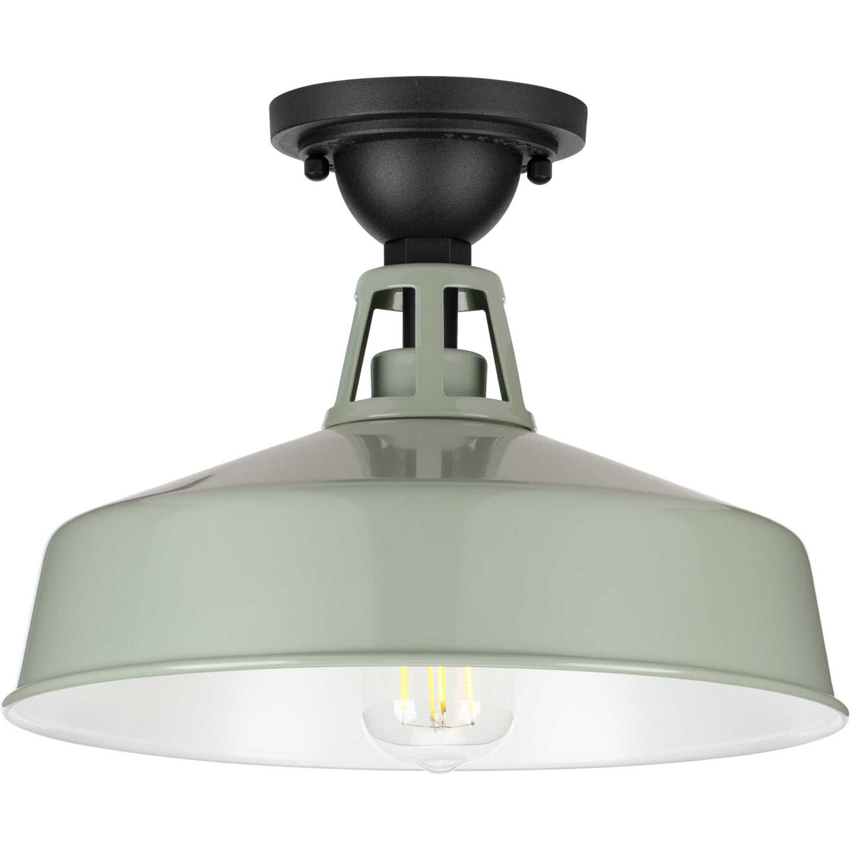 Cedar Springs 1 Light 13 inch Pistachio Outdoor Semi-Flush Mount
