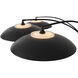 Saucer 92 inch 22.00 watt Matte Black Arc Floor Lamp Portable Light