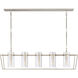 Ian K. Fowler Presidio 5 Light 54 inch Polished Nickel Linear Lantern Pendant Ceiling Light, Large