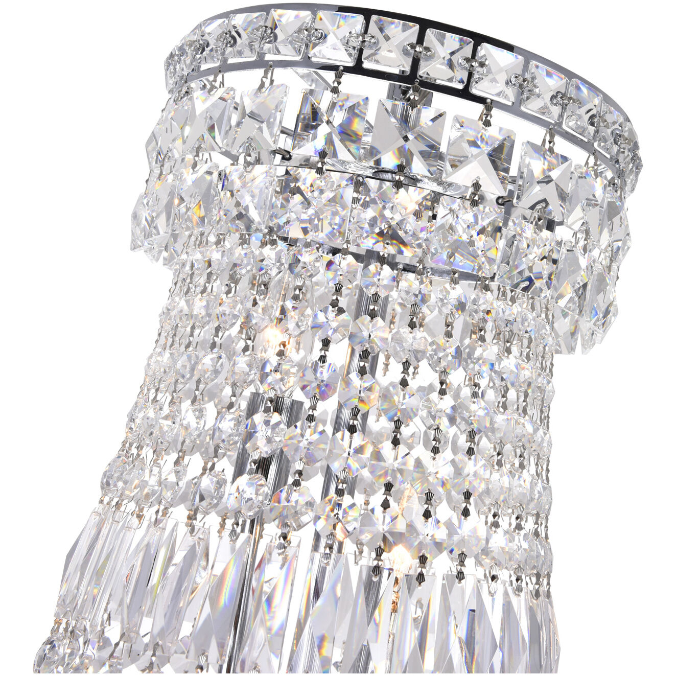 Stefania 13 Light 22 inch Chrome Down Chandelier Ceiling Light