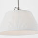 Amber Lewis Serrato LED 20 inch Polished Nickel Hanging Shade Ceiling Light
