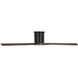 Collins 52 inch Midnight Black with Dark Walnut Blades Indoor/Outdoor Ceiling Fan
