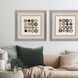Coin Collection Blue and Green and Gray and Rust Framed Art