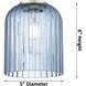 Downtown Urban Bridal Veil 3 Light 22.5 inch Brushed Satin Nickel Semi-Flush Mount Ceiling Light