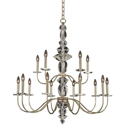 Bolivar 15 Light 38 inch Champagne Gold Chandelier Ceiling Light in Firenze Clear
