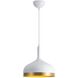 Dash LED 12 inch White and Gold Pendant Ceiling Light