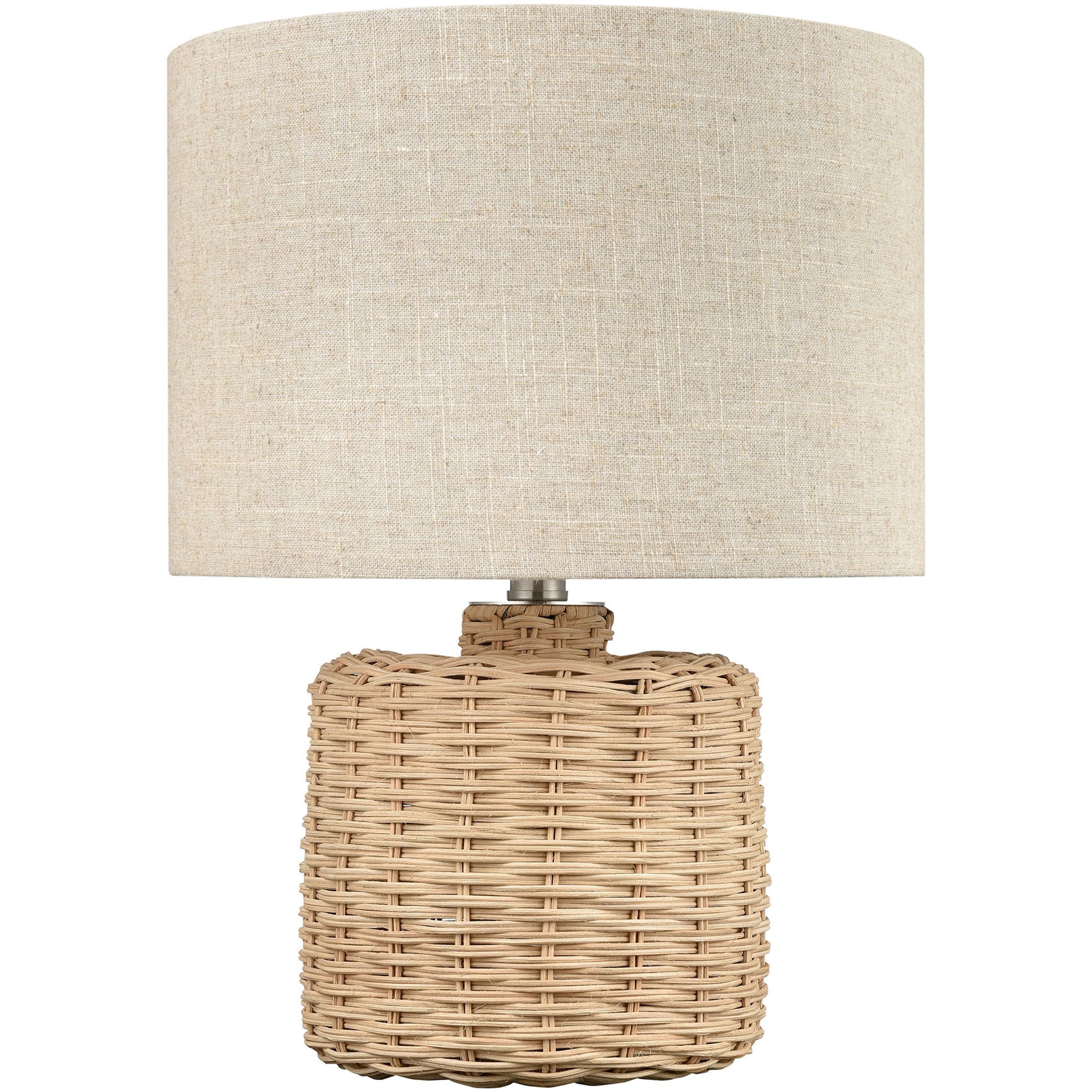 Roscoe 18 inch 60 watt Natural Table Lamp Portable Light