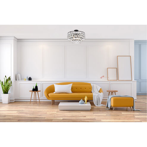 Mila 5 Light 20 inch Black Flush Mount Ceiling Light