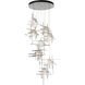 Tura 9 Light 29.6 inch Sterling Pendant Ceiling Light, Round