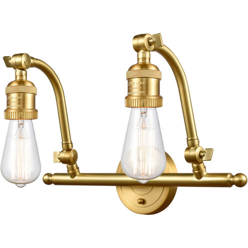 Franklin Restoration Addison 2 Light 18 inch Satin Gold Bath Vanity Light Wall Light, Franklin Restoration