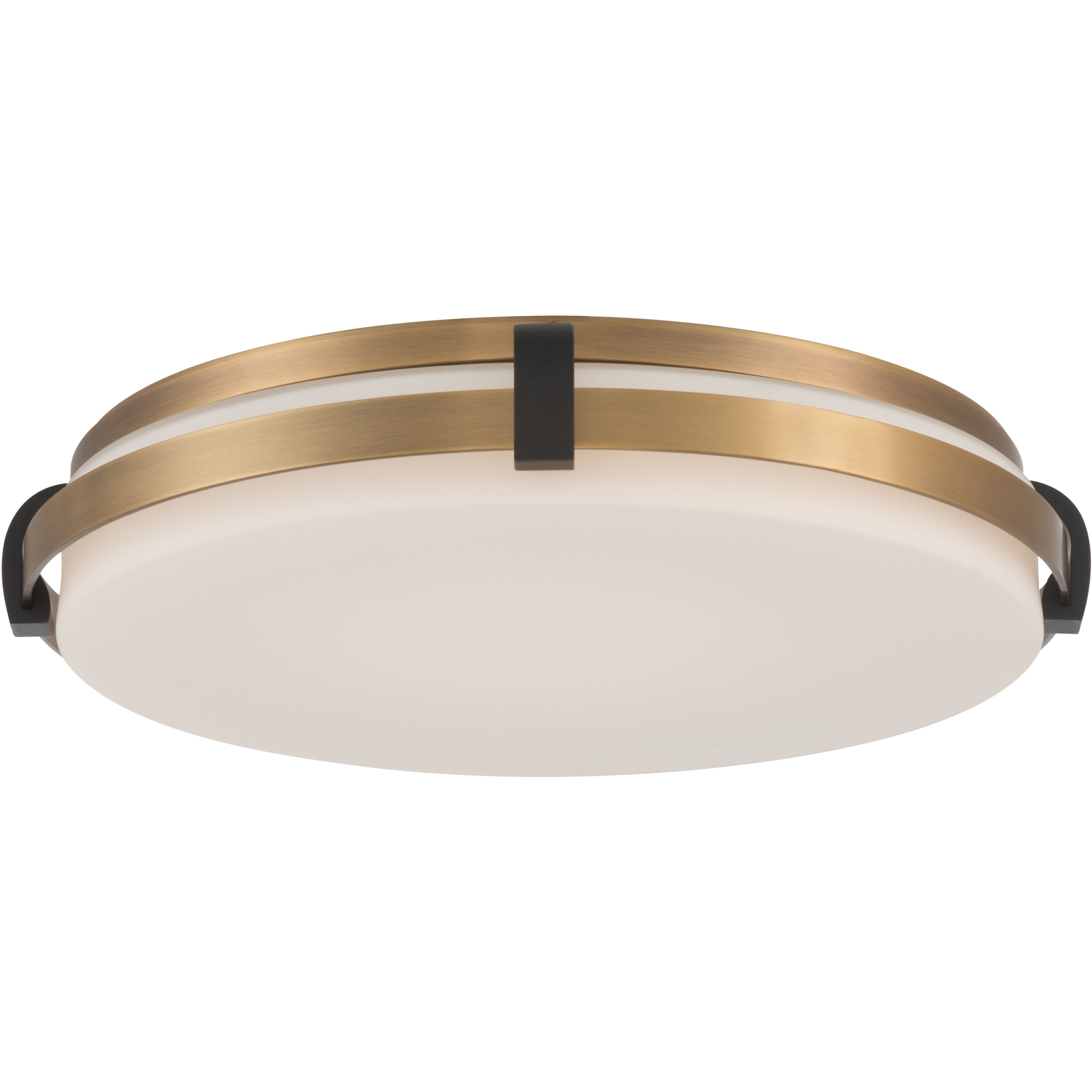 Arclume LED 14.75 inch Legacy Brass and Dark Matte Black Flush Mount Ceiling Light
