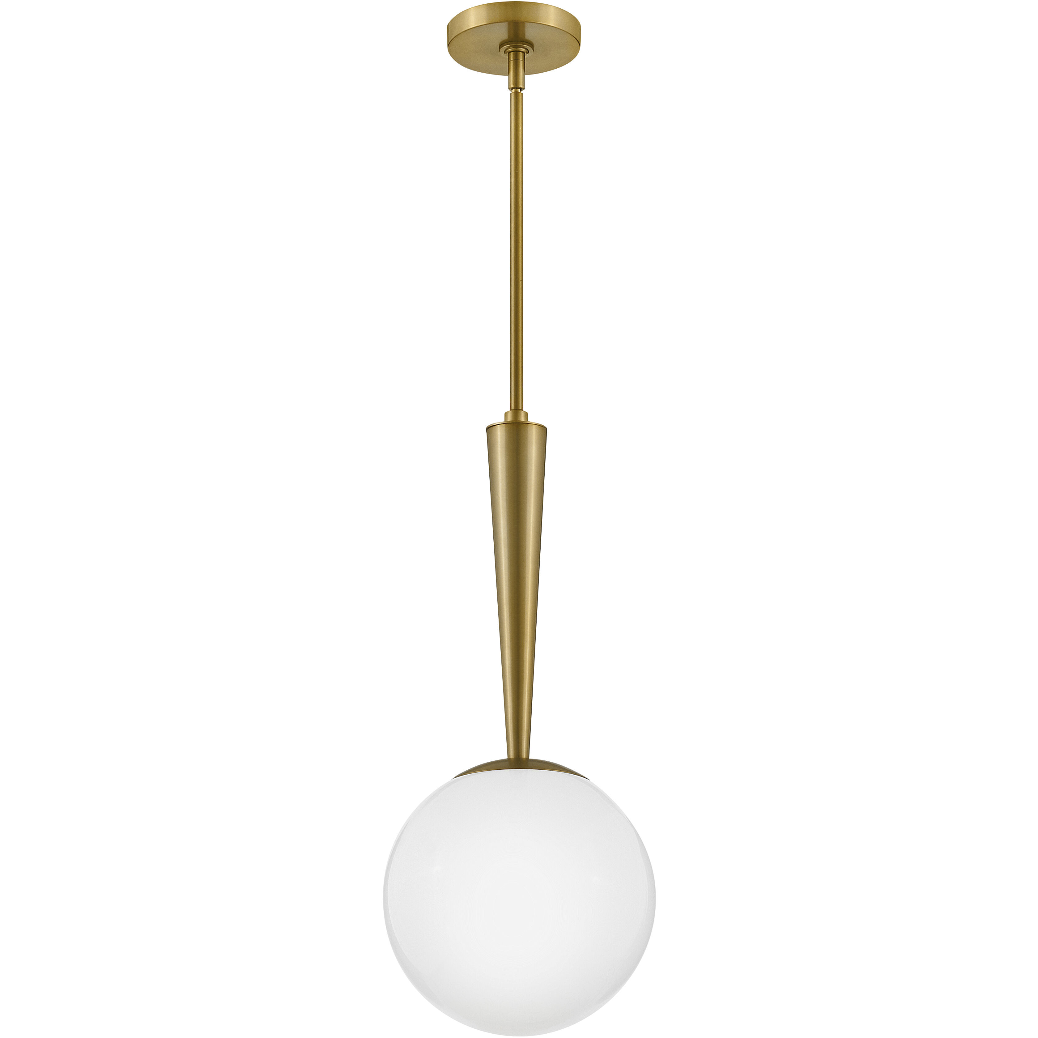 Izzy LED 9.75 inch Lacquered Brass Pendant Ceiling Light