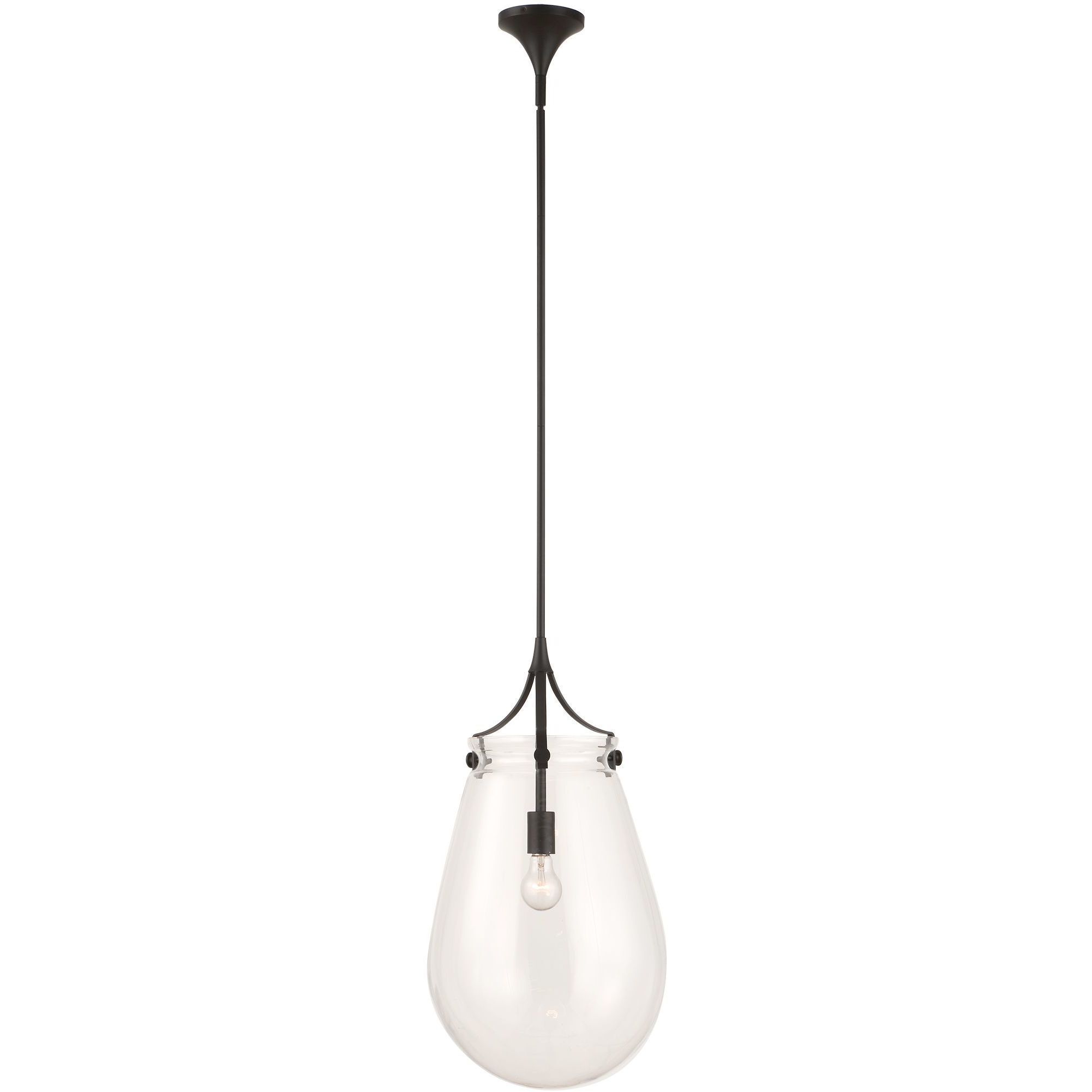 Dewdrop 1 Light 13.5 inch Matte Black Pendant Ceiling Light