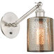 Ballston Cobbleskill LED 5.3 inch Brushed Satin Nickel Sconce Wall Light in Mercury Glass