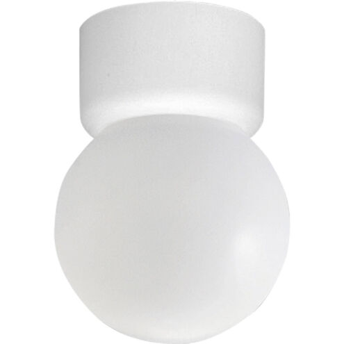 Acrylic Globe 1 Light 6 inch White Outdoor Ceiling Mount
