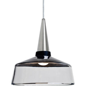 Baron 1 Light Satin Nickel Pendant Ceiling Light