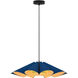 Delfina 1 Light 23.6 inch Black Pendant Ceiling Light in Blue/Ash, 24 in, WEP Collection