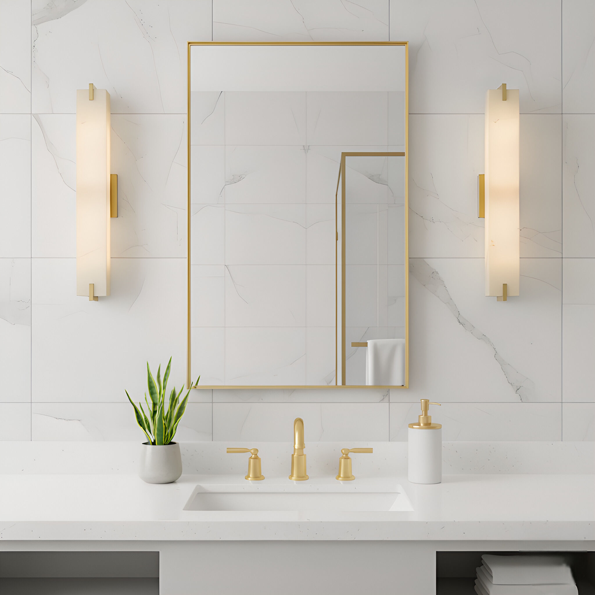 Seraphine Vanity Light Wall Light in Brushed Gold