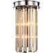 Sydney 2 Light 8 inch Polished Nickel Wall Sconce Wall Light in Golden Teak, Urban Classic