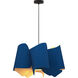 Camila 1 Light 26.4 inch Blue Pendant Ceiling Light in Blue/Ash, WEP Collection