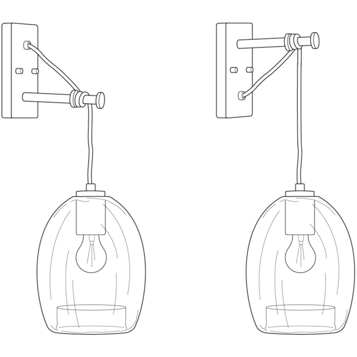 Caisson 1 Light 8 inch Graphite Wall Bracket Wall Light