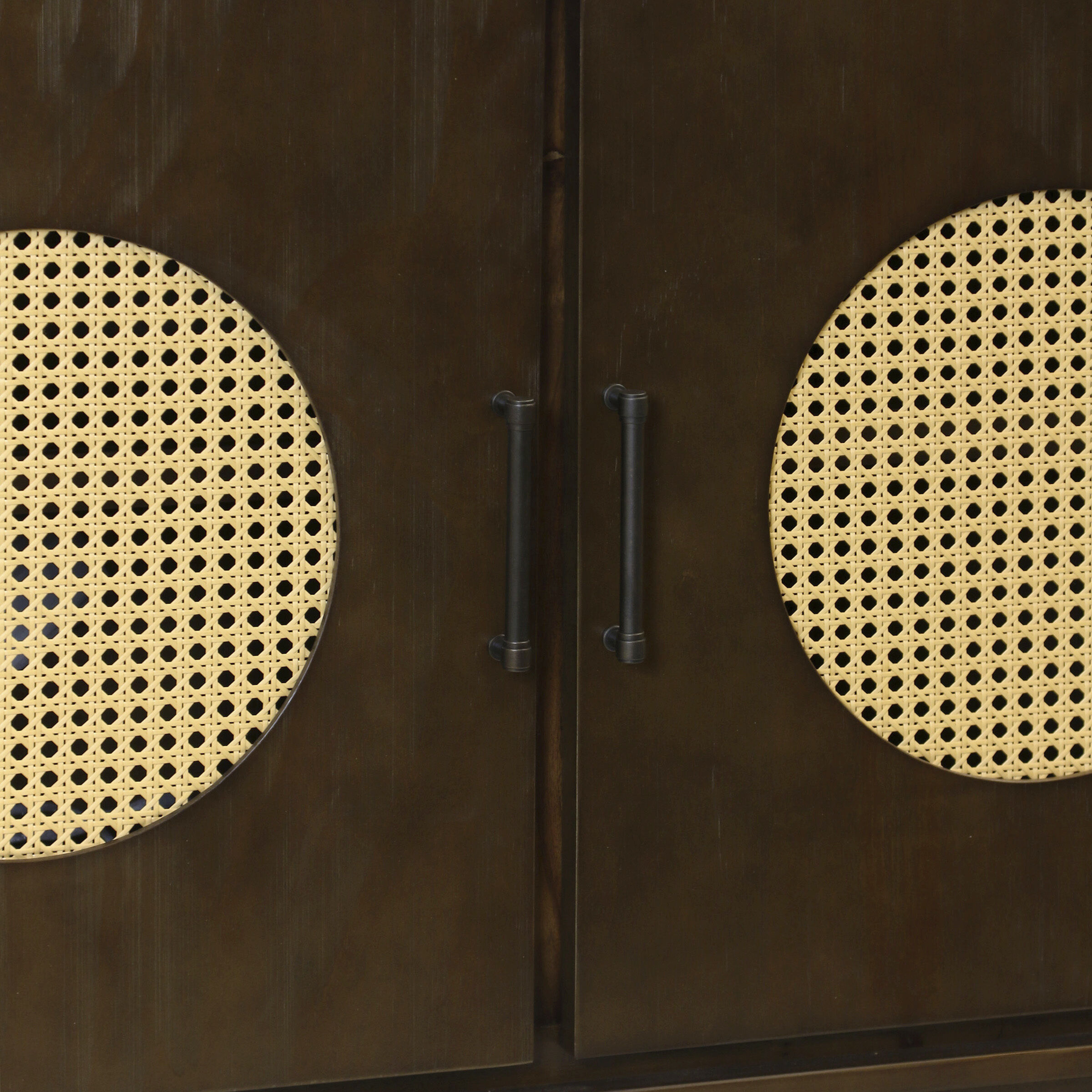 Capri Cane 68 X 16 inch Mahogony and Natural Sideboard