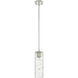 Downtown Urban Crown Point 1 Light 3.88 inch Polished Nickel Pendant Ceiling Light in Deco Swirl