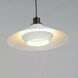 Oslo 1 Light 19 inch Black/White Single Pendant Ceiling Light